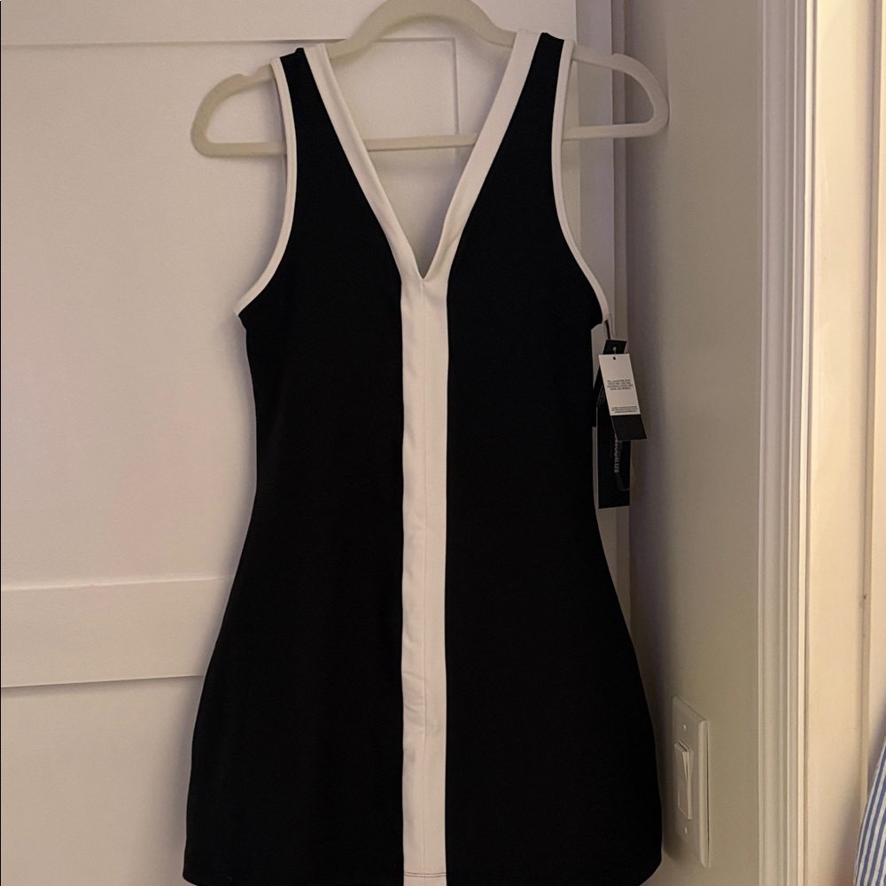 Abercrombie & Fitch Black dress with white trim